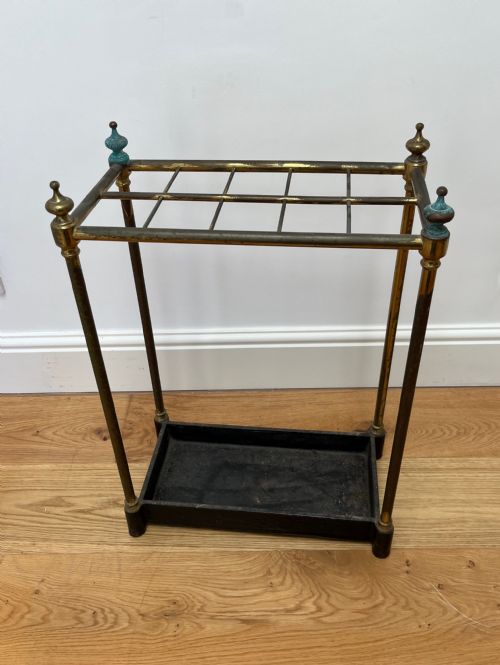 Brass & Cast Iron 10 Section Stick Stand