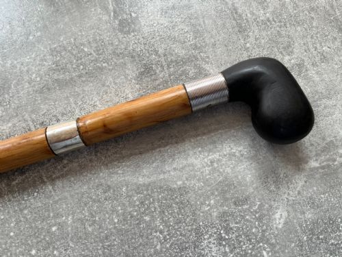 BAMBOO SWORD STICK WITH BONE PISTOL GRIP HANDLE - ADDITIONAL PHOTO 2