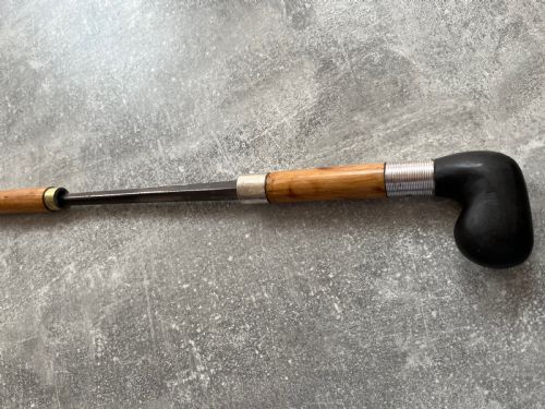 BAMBOO SWORD STICK WITH BONE PISTOL GRIP HANDLE - ADDITIONAL PHOTO 3