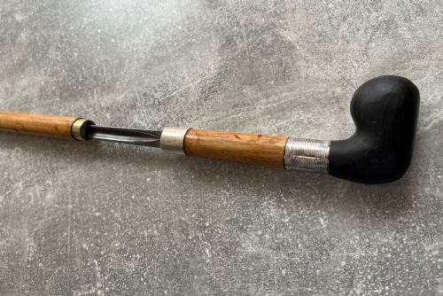 BAMBOO SWORD STICK WITH BONE PISTOL GRIP HANDLE - ADDITIONAL PHOTO 4