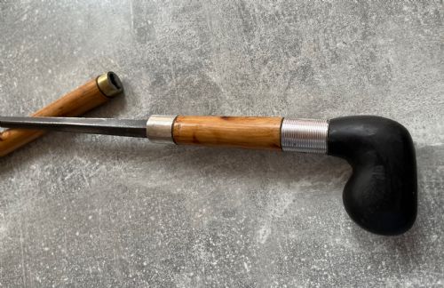 BAMBOO SWORD STICK WITH BONE PISTOL GRIP HANDLE - ADDITIONAL PHOTO 10