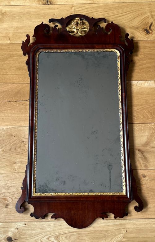 MAHOGANY FRETWORK PIER MIRROR