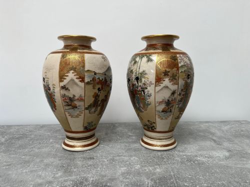 PAIR OF MEIJI PERIOD SATSUMA VASES - ADDITIONAL PHOTO 5