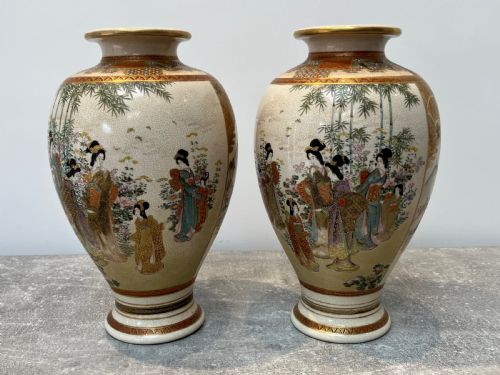 PAIR OF MEIJI PERIOD SATSUMA VASES - ADDITIONAL PHOTO 12