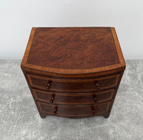MINIATURE AMBOYNA CHEST OF DRAWERS - ADDITIONAL PHOTO 5