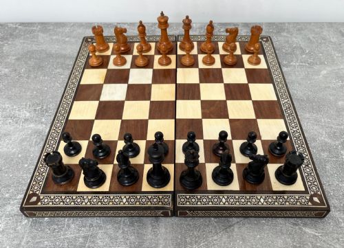 FOLDING CHESS BOARD STAUNTON STYLE CHESS SET - ADDITIONAL PHOTO 13