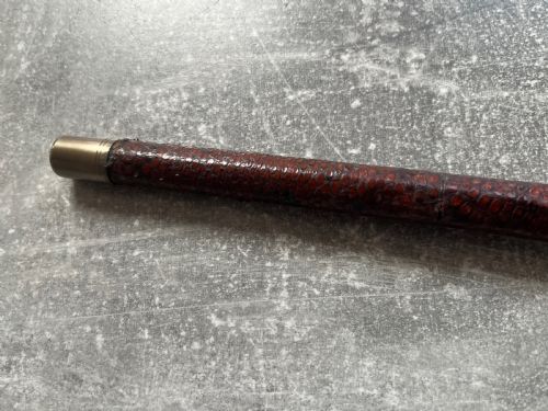 FRENCH SWORD STICK ANTLER HANDLE HAFT COVERED IN SNAKESKIN - ADDITIONAL PHOTO 12