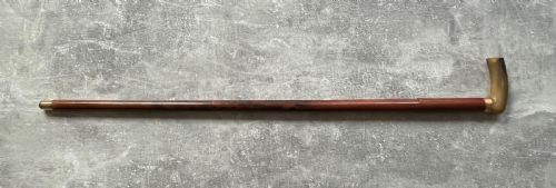 FRENCH SWORD STICK HORN HANDLE GOLD COLOURED COLLAR INITIALS LN - ADDITIONAL PHOTO 11