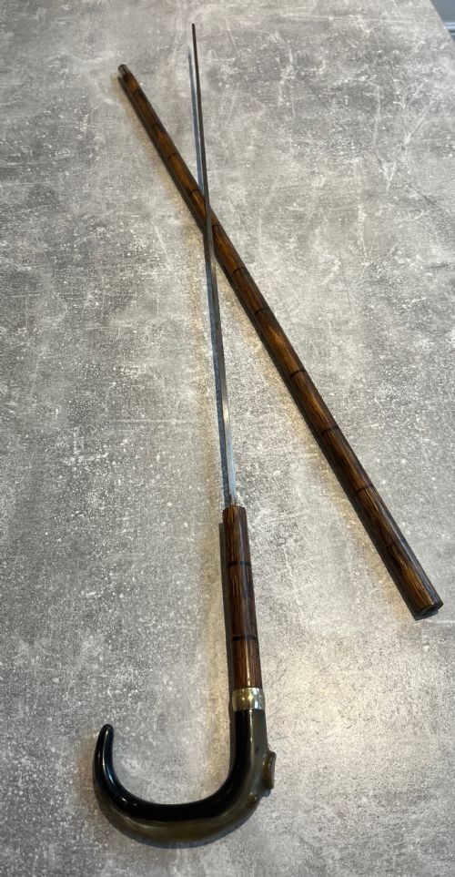 HORN HANDLED MALACCA SWORD STICK - ADDITIONAL PHOTO 3