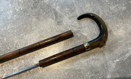 HORN HANDLED MALACCA SWORD STICK - ADDITIONAL PHOTO 6