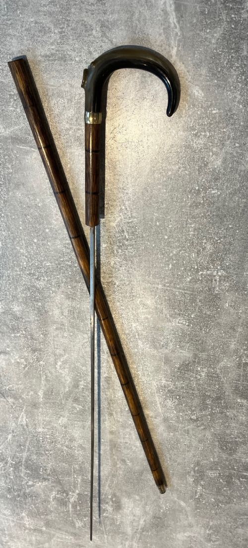 HORN HANDLED MALACCA SWORD STICK - ADDITIONAL PHOTO 11