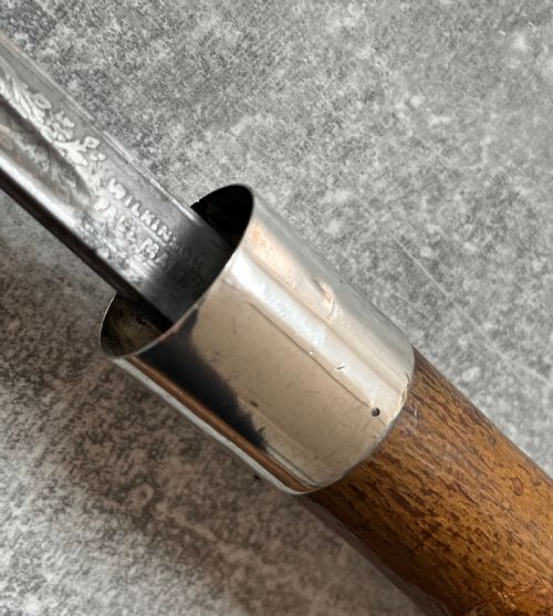 CHESTNUT SWORD STICK ROOT BALL HANDLE WILKINSON BLADE SILVER MOUNTS - ADDITIONAL PHOTO 2