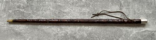 LEATHER COVERED SWORD STICK SILVER KNOP DECORATED BLADE - ADDITIONAL PHOTO 15
