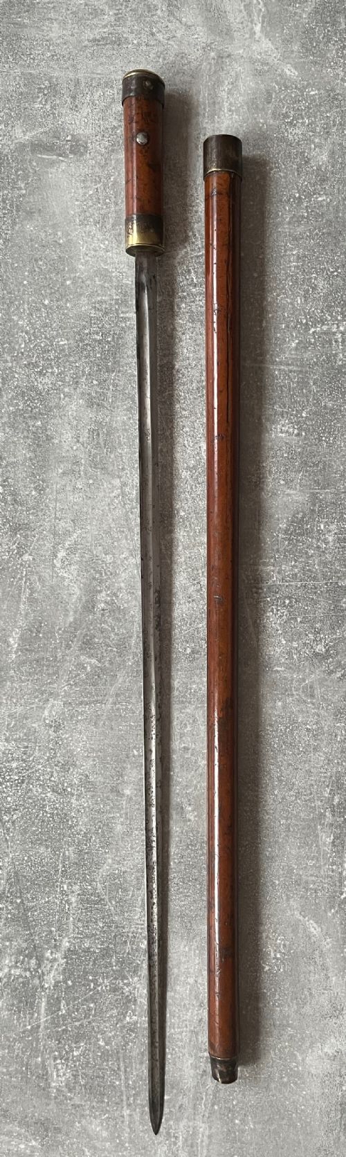 Heavy Steel Banded Malacca Sword Stick