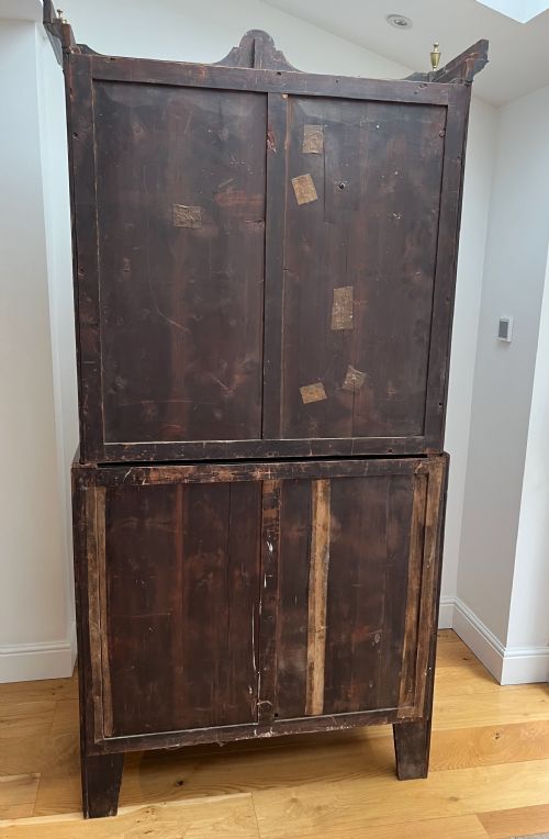GEORGIAN MAHOGANY SECRETAIRE BOOKCASE - ADDITIONAL PHOTO 12