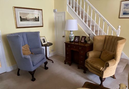 LARGE VICTORIAN BARREL BACK ARMCHAIR - ADDITIONAL PHOTO 11