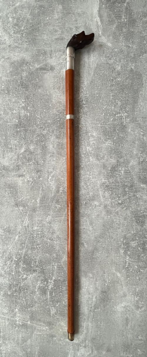 DOGS HEAD SWORD STICK ENGRAVED FOR J POLLARD - ADDITIONAL PHOTO 1