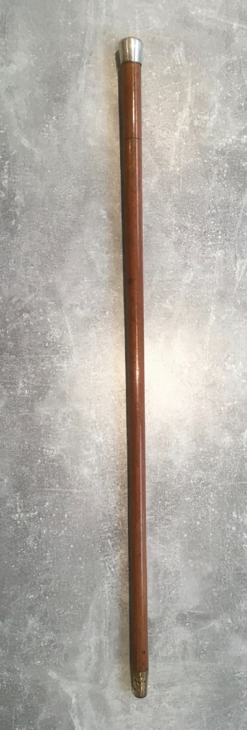 SILVER TOPPED MALACCA SWORD STICK