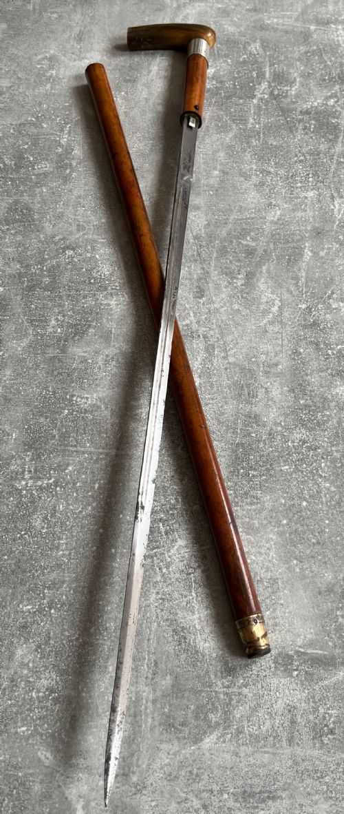 MALACCA SWORD STICK SILVER COLLAR TOLEDO BLADE - ADDITIONAL PHOTO 6