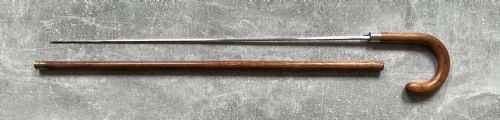 CROOK HANDLED MALACCA SWORD STICK WITH TOLEDO BLADE - ADDITIONAL PHOTO 13