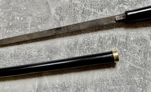 VICTORIAN EBONISED SWORD STICK WITH TOLEDO BLADE - ADDITIONAL PHOTO 2