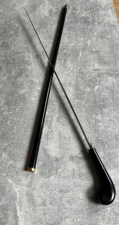 VICTORIAN EBONISED SWORD STICK WITH TOLEDO BLADE - ADDITIONAL PHOTO 7