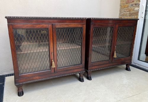 A PAIR OF REGENCY MAHOGANY CABINETS - ADDITIONAL PHOTO 14