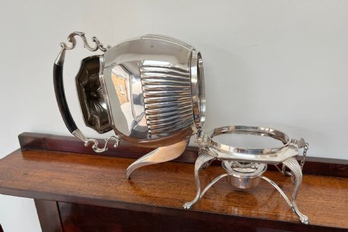 SILVER PLATED SPIRIT KETTLE WITH BURNER - ADDITIONAL PHOTO 3