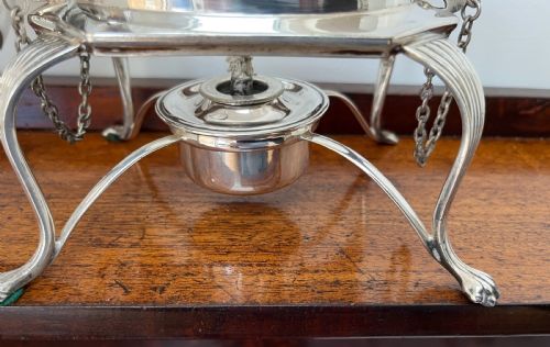 SILVER PLATED SPIRIT KETTLE WITH BURNER - ADDITIONAL PHOTO 6