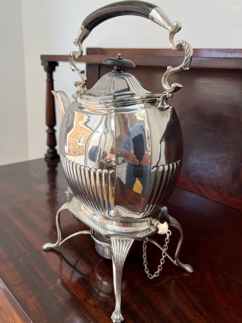 SILVER PLATED SPIRIT KETTLE WITH BURNER - ADDITIONAL PHOTO 11