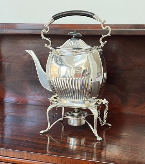 SILVER PLATED SPIRIT KETTLE WITH BURNER - ADDITIONAL PHOTO 13