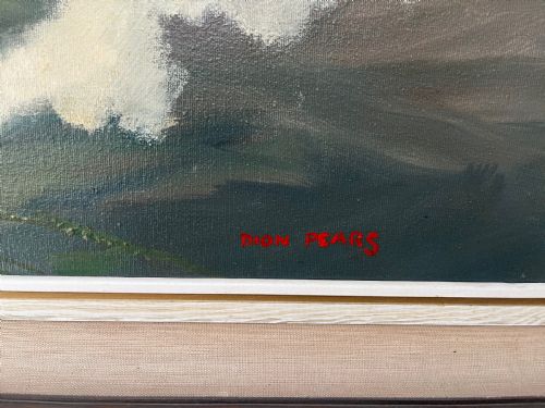 OIL ON CANVAS DIVING SPITFIRE DION PEARS 192985 - ADDITIONAL PHOTO 3