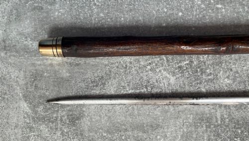 LATE 19TH CENTURY HAZEL WOOD SWORD CANE STICK - ADDITIONAL PHOTO 7