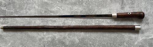 LATE 19TH CENTURY HAZEL WOOD SWORD CANE STICK - ADDITIONAL PHOTO 13