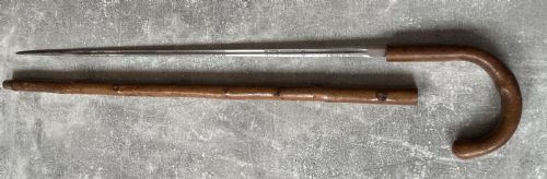 CROOK HANDLED HAZEL WOOD SWORD STICK WITH WILKINSON BLADE - ADDITIONAL PHOTO 13