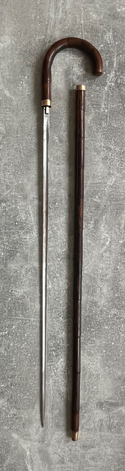 Faux Bamboo Sword Stick with Toledo Blade