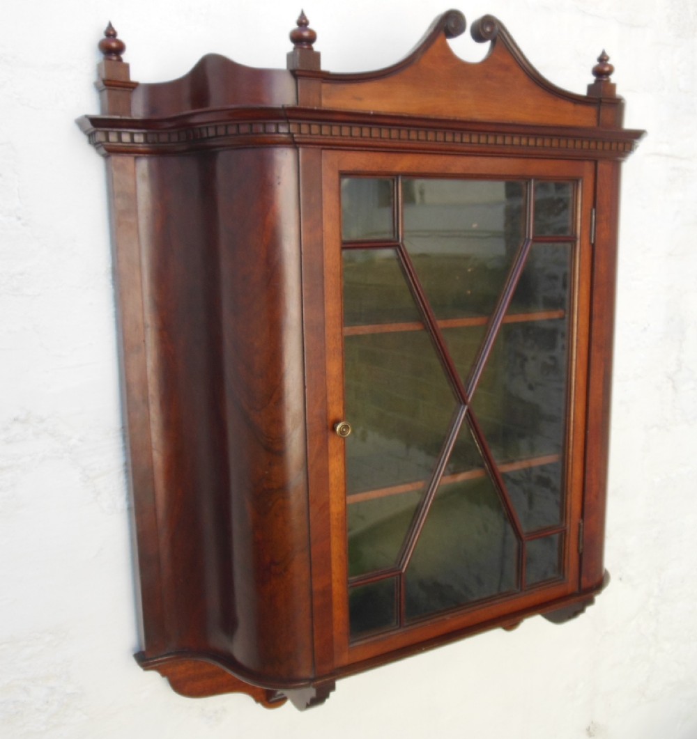 Victorian Mahogany Glazed Wall Display Cabinet