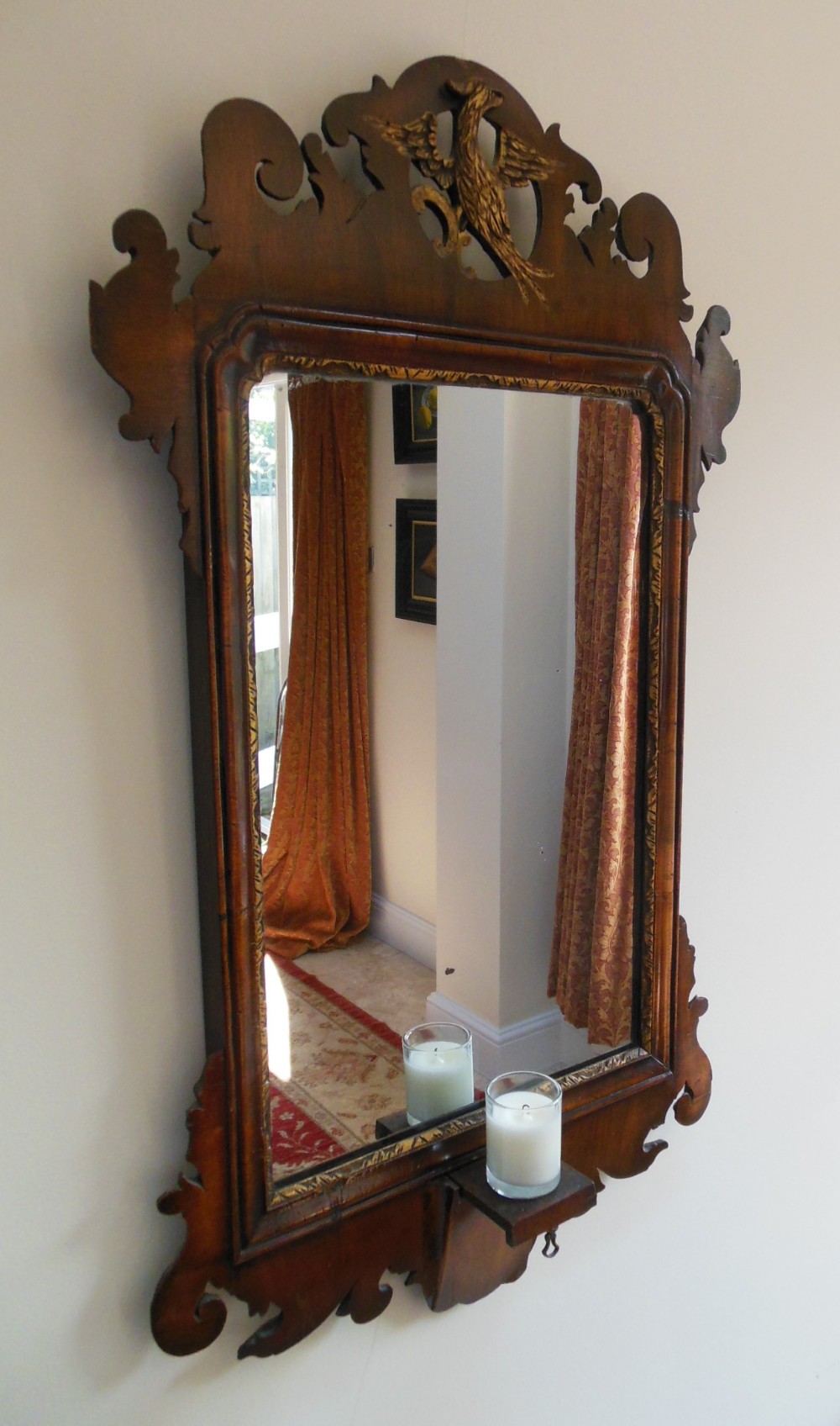 Georgian Mahogany Fret Work Pier Mirror
