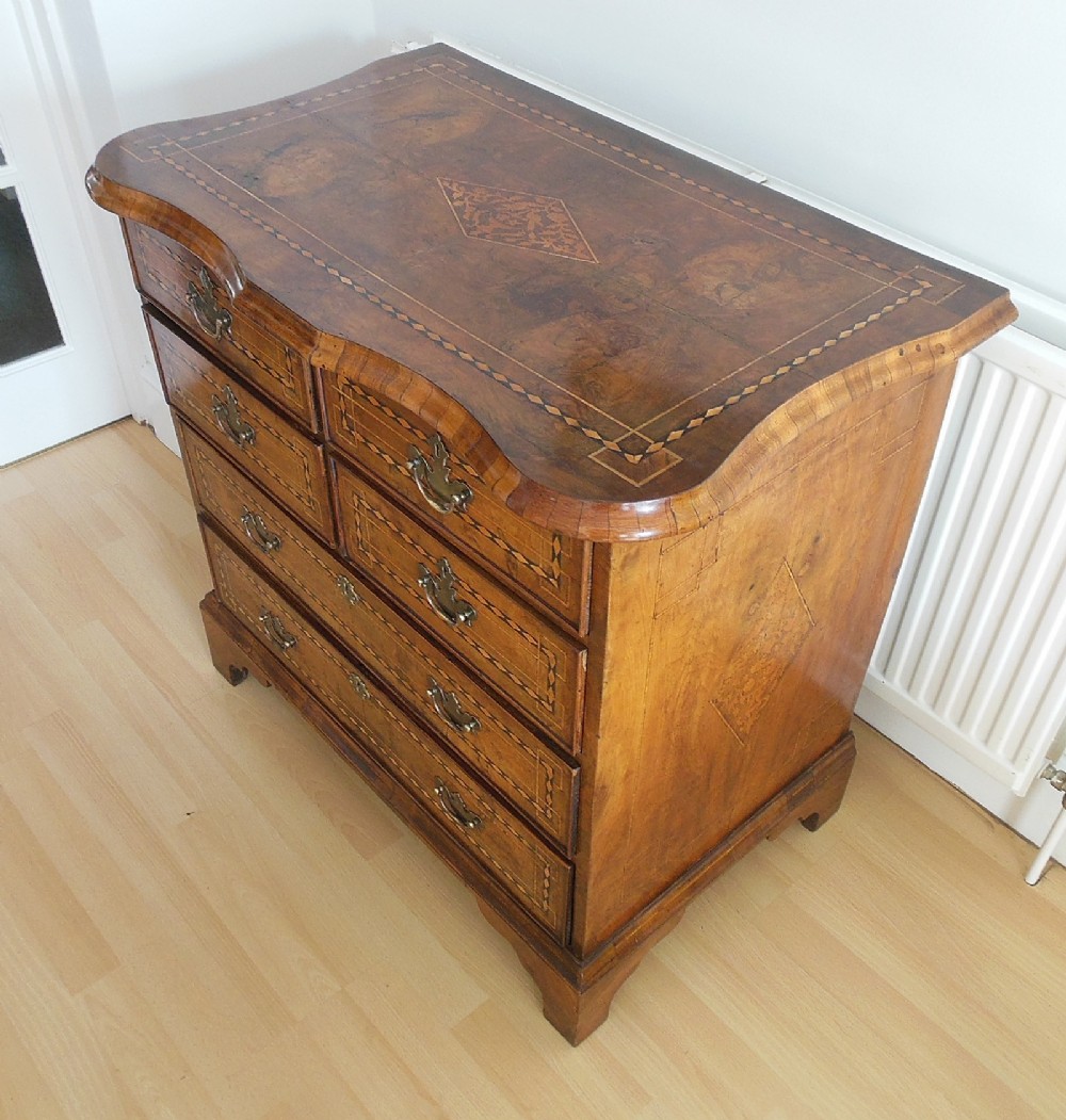 19th Century Dutch Walnut Inlaid Commode Chest