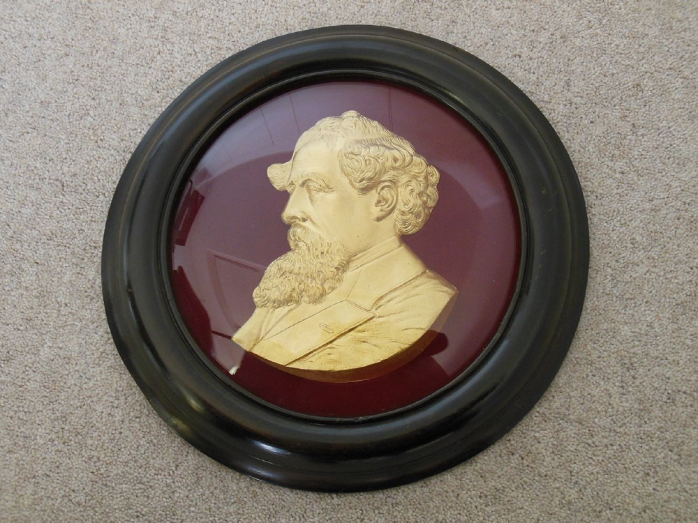 Gilt Relief Portrait - Charles Dickens