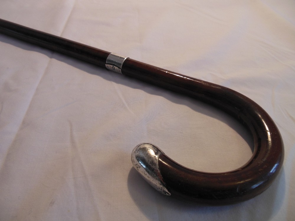 Gentleman's Walking Cane Silver Handle