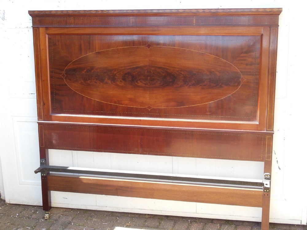 Edwardian Inlaid Mahogany Bed