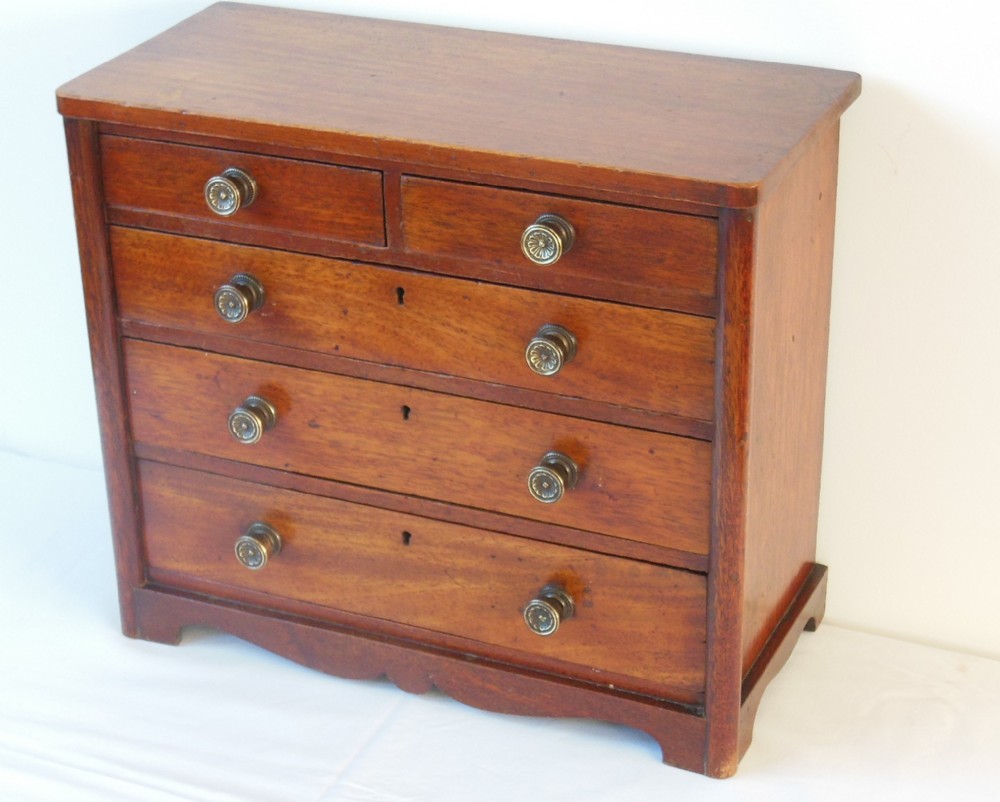 Miniature Oak Chest of Drawers
