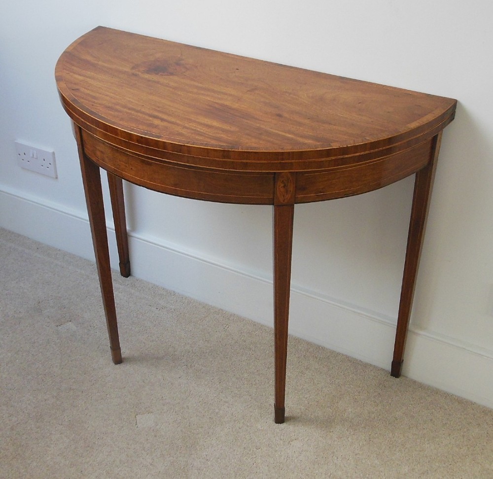Mahogany Demi Lune Card Table