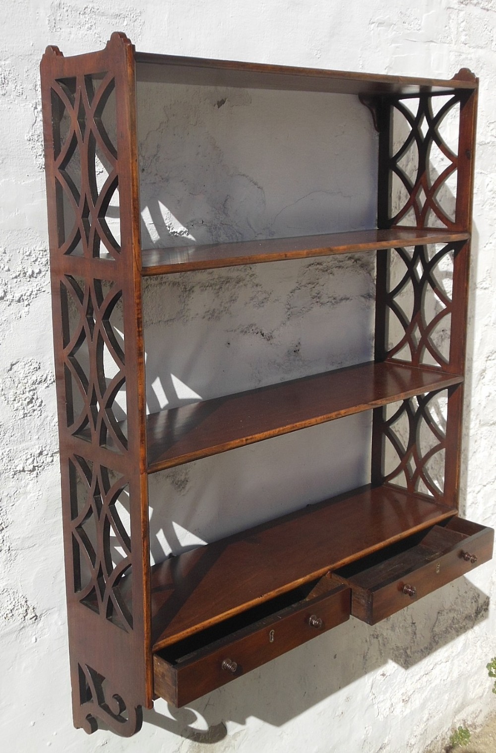Georgian Mahogany Hanging Shelves