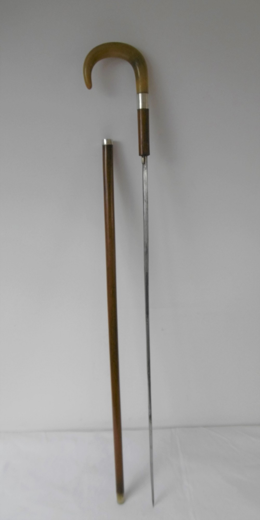 Horn Handled Hardwood Sword Stick