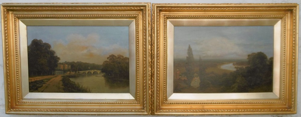 Pair of Oils of Richmond by James Isaiah Lewis  View X
