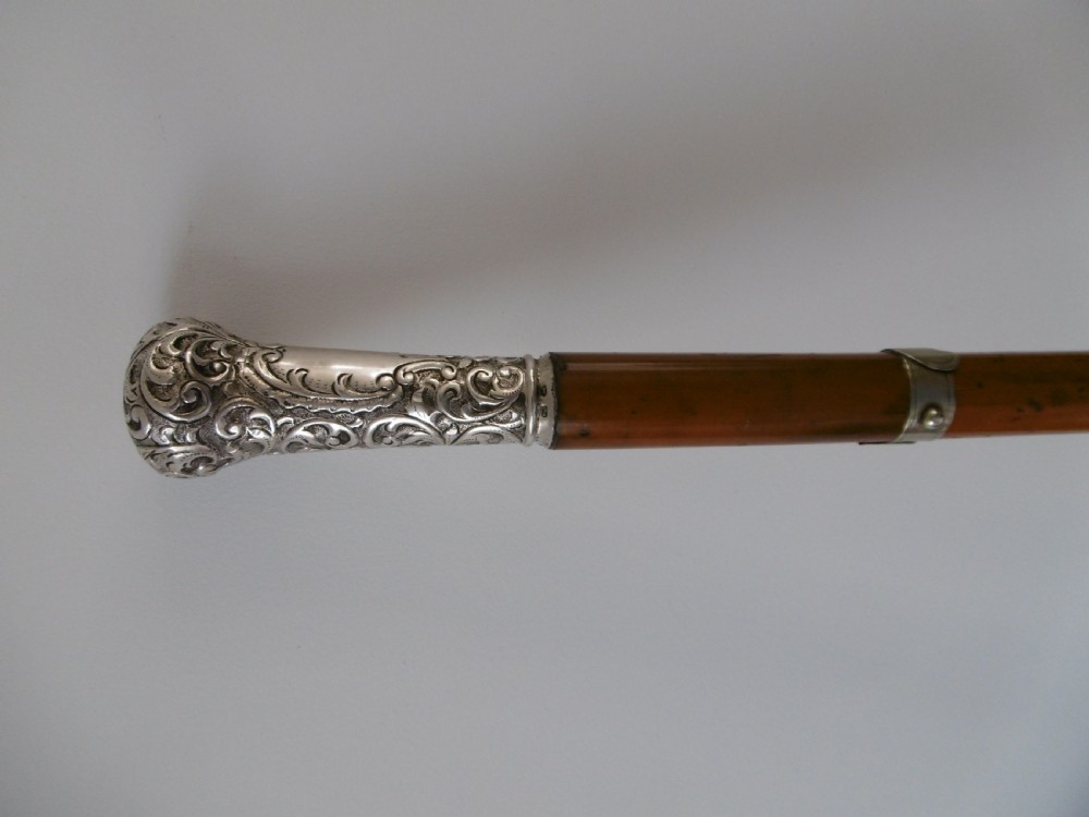 Silver Handled Malacca Sword Stick View XI