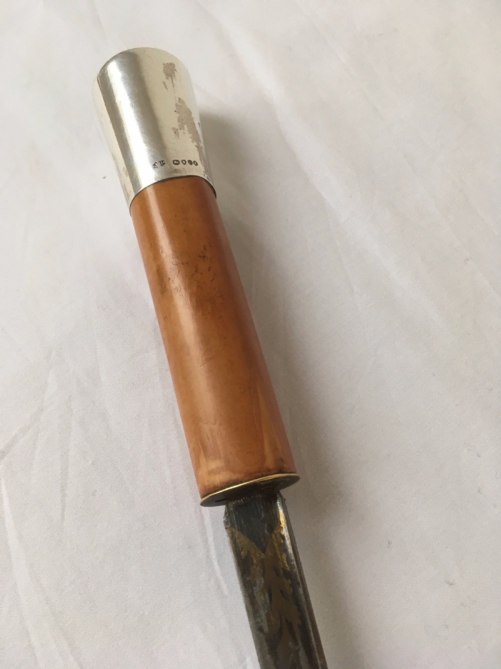 Silver Topped Malacca Sword Stick View III