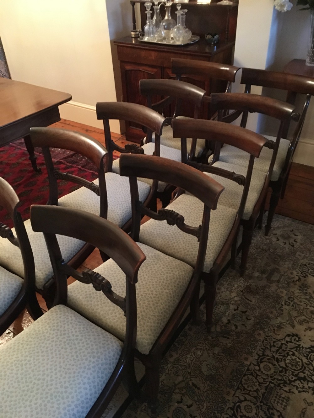 Mixed Set of 10 Rosewood Dining Chairs View V